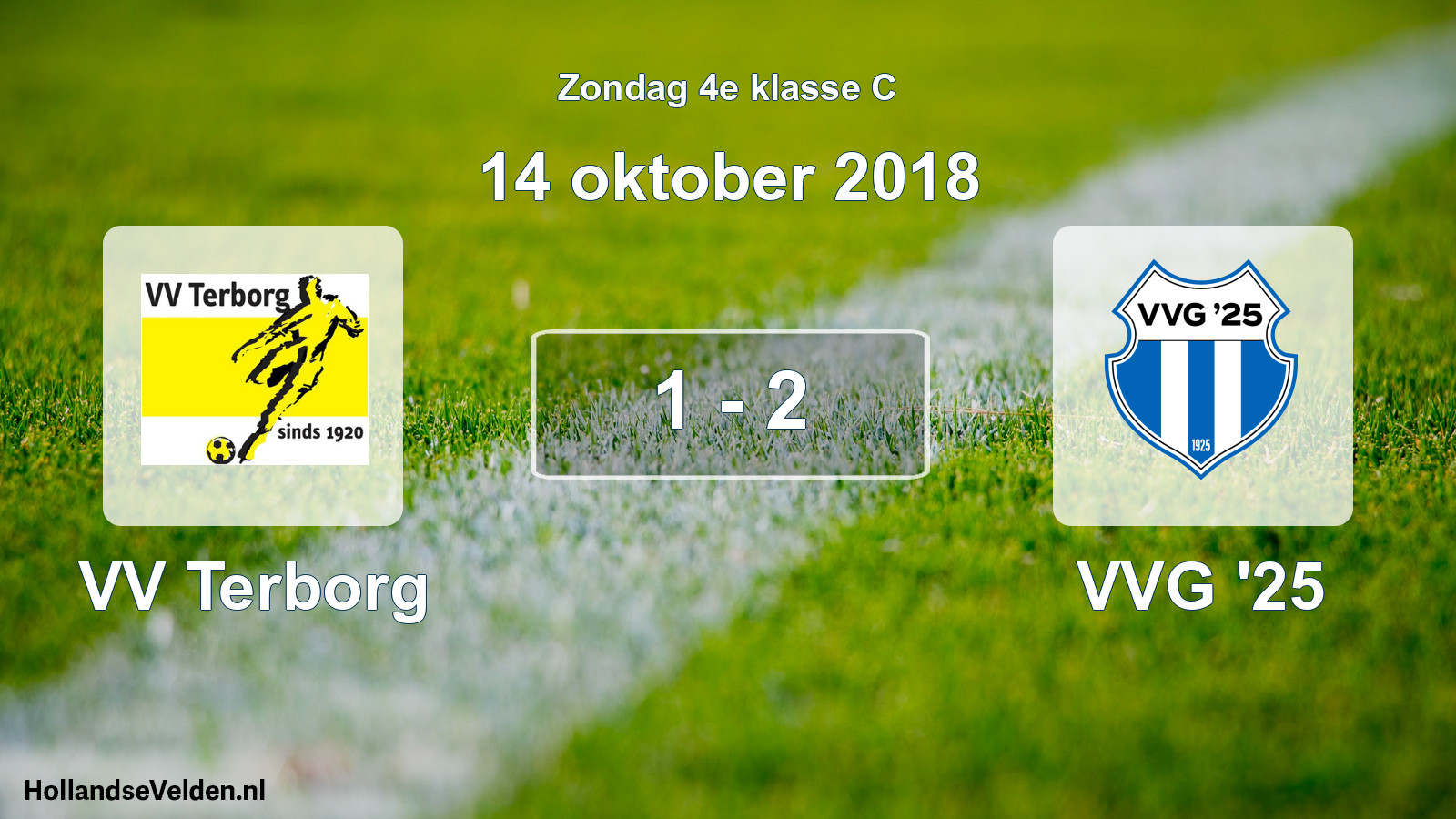 Total number of matches played: VV Terborg - VVG '25 1 - 2 (14 October 2018)