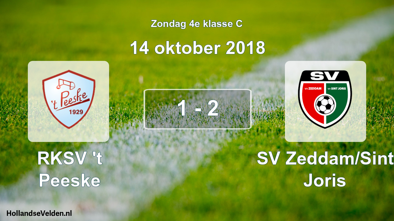 Total number of matches played: RKSV 't Peeske - SV Zeddam/Sint Joris 1 - 2 (14 October 2018)