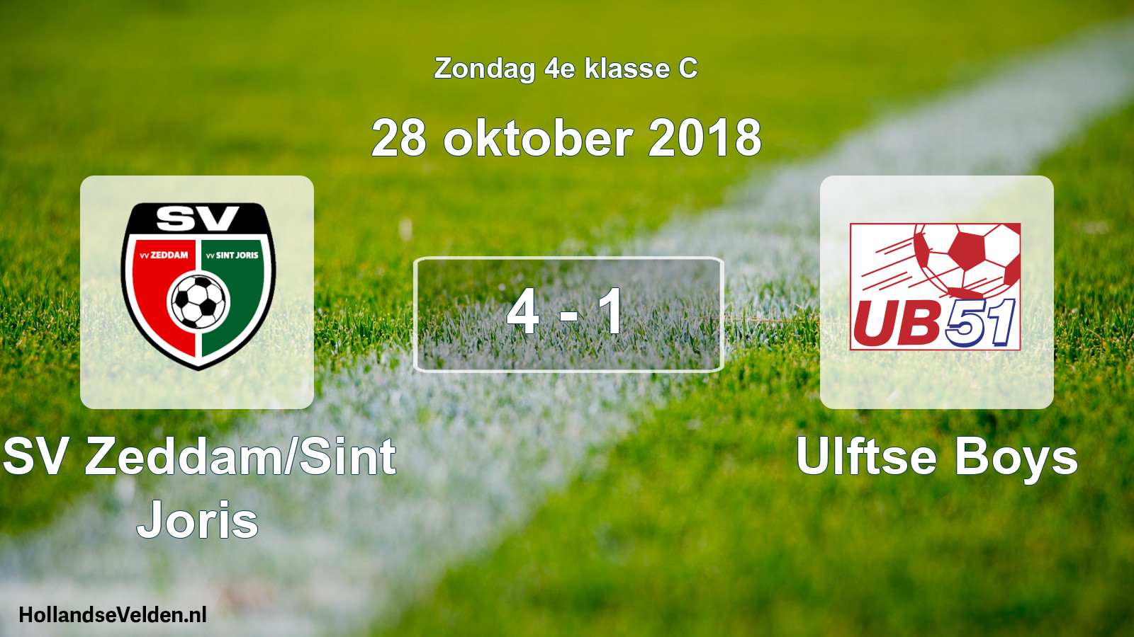 Total number of matches played: SV Zeddam/Sint Joris - Ulftse Boys 4 - 1 (28 October 2018)