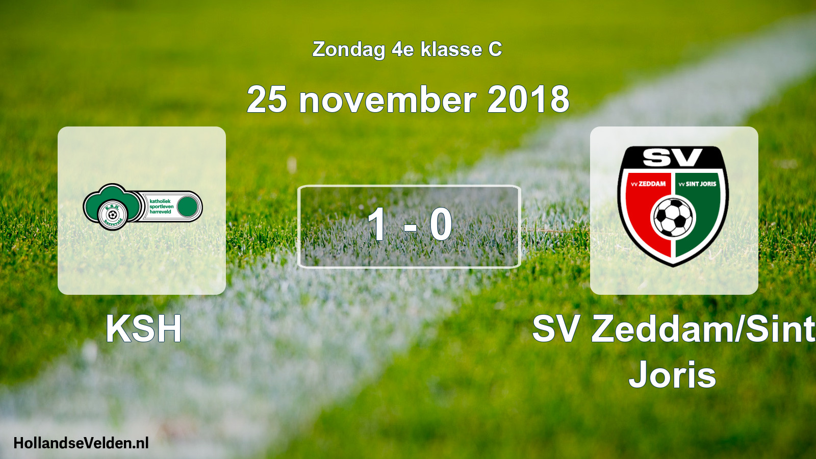 Total number of matches played: KSH - SV Zeddam/Sint Joris 1 - 0 (25 November 2018)