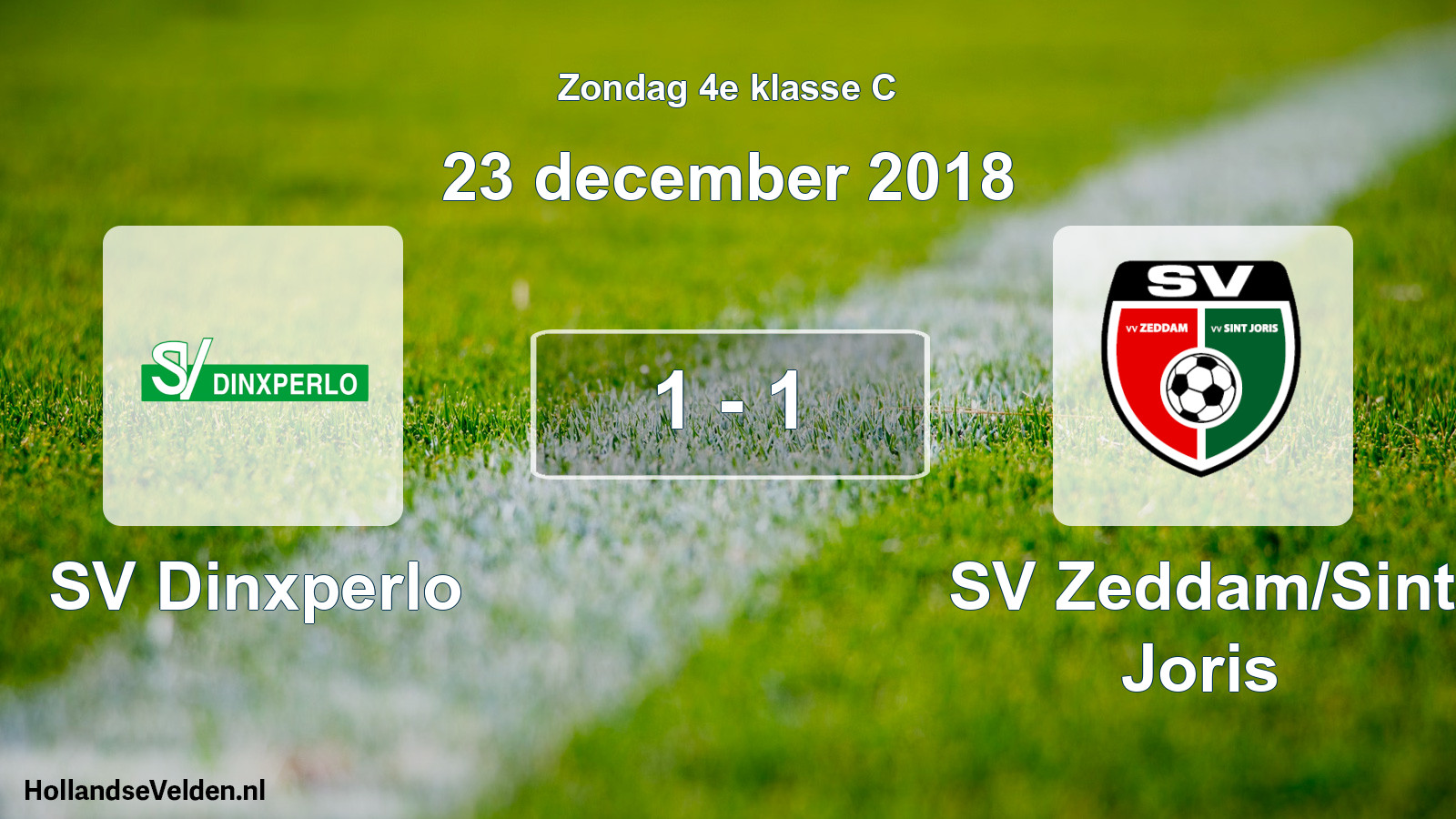 Total number of matches played: SV Dinxperlo - SV Zeddam/Sint Joris 1 - 1 (23 December 2018)