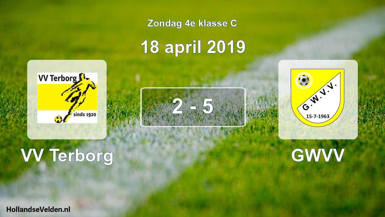 Total number of matches played: VV Terborg - GWVV 2 - 5 (18 April 2019)