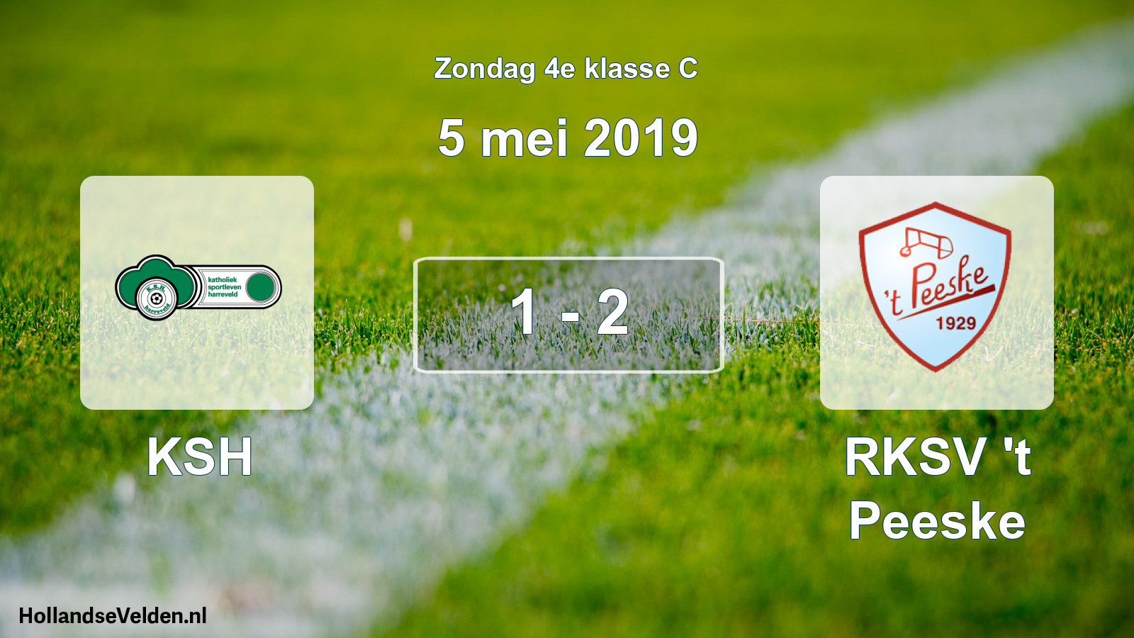 Total number of matches played: KSH - RKSV 't Peeske 1 - 2 (5 May 2019)