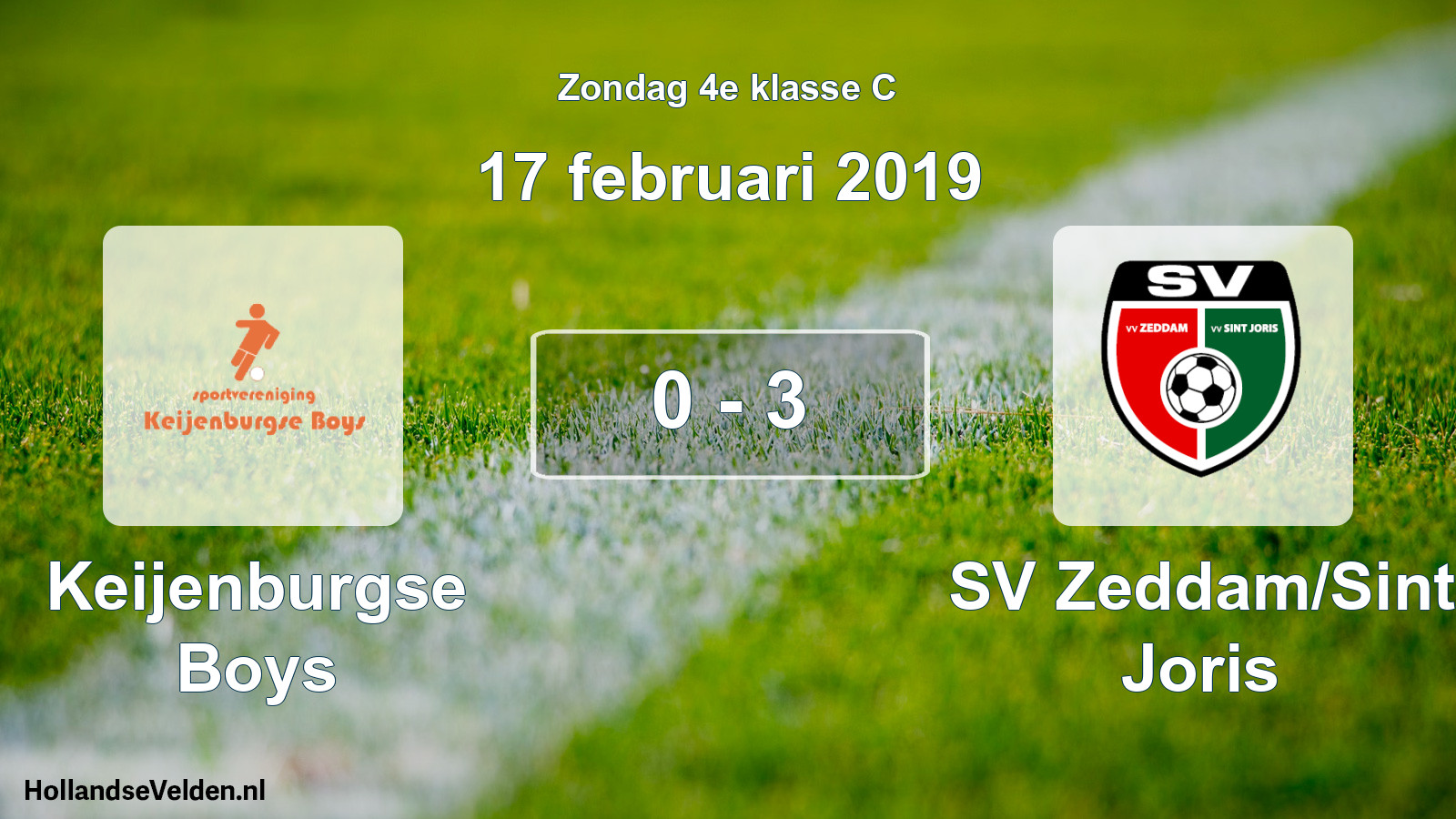 Total number of matches played: Keijenburgse Boys - SV Zeddam/Sint Joris 0 - 3 (17 February 2019)