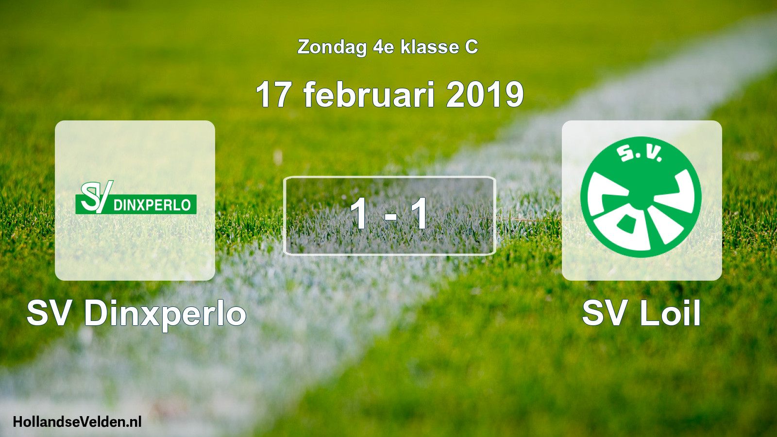 Total number of matches played: SV Dinxperlo - SV Loil 1 - 1 (17 February 2019)