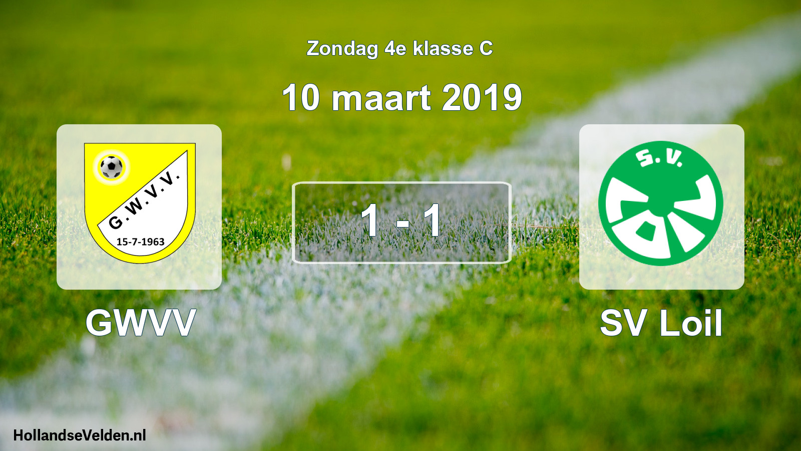 Total number of matches played: GWVV - SV Loil 1 - 1 (10 March 2019)