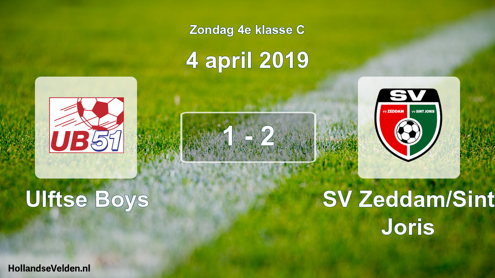 Total number of matches played: Ulftse Boys - SV Zeddam/Sint Joris 1 - 2 (4 April 2019)