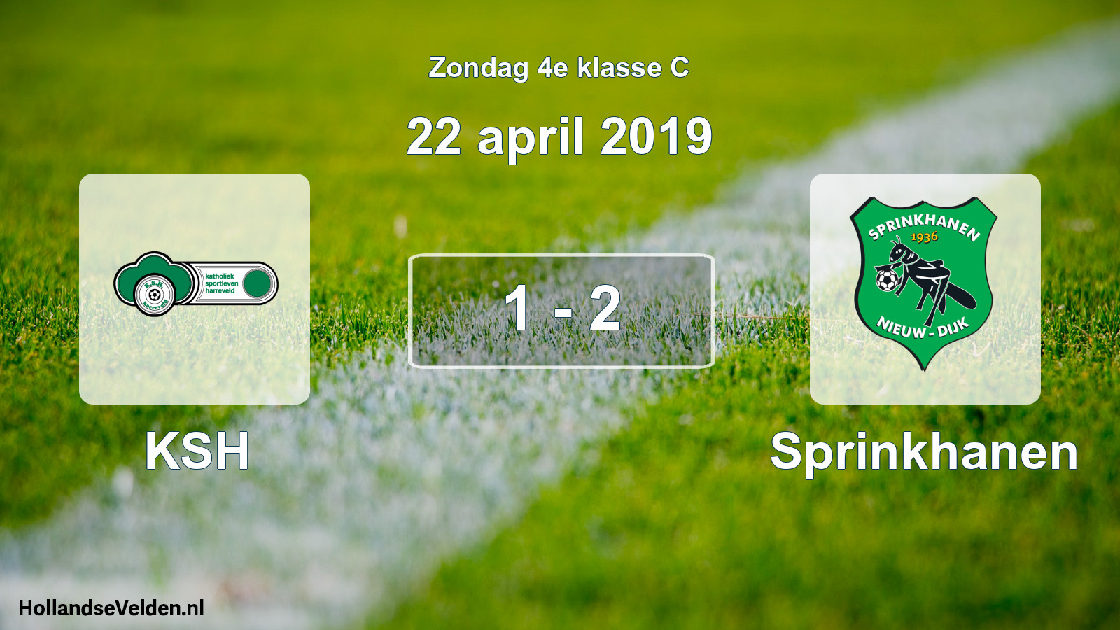 Total number of matches played: KSH - Sprinkhanen 1 - 2 (22 April 2019)