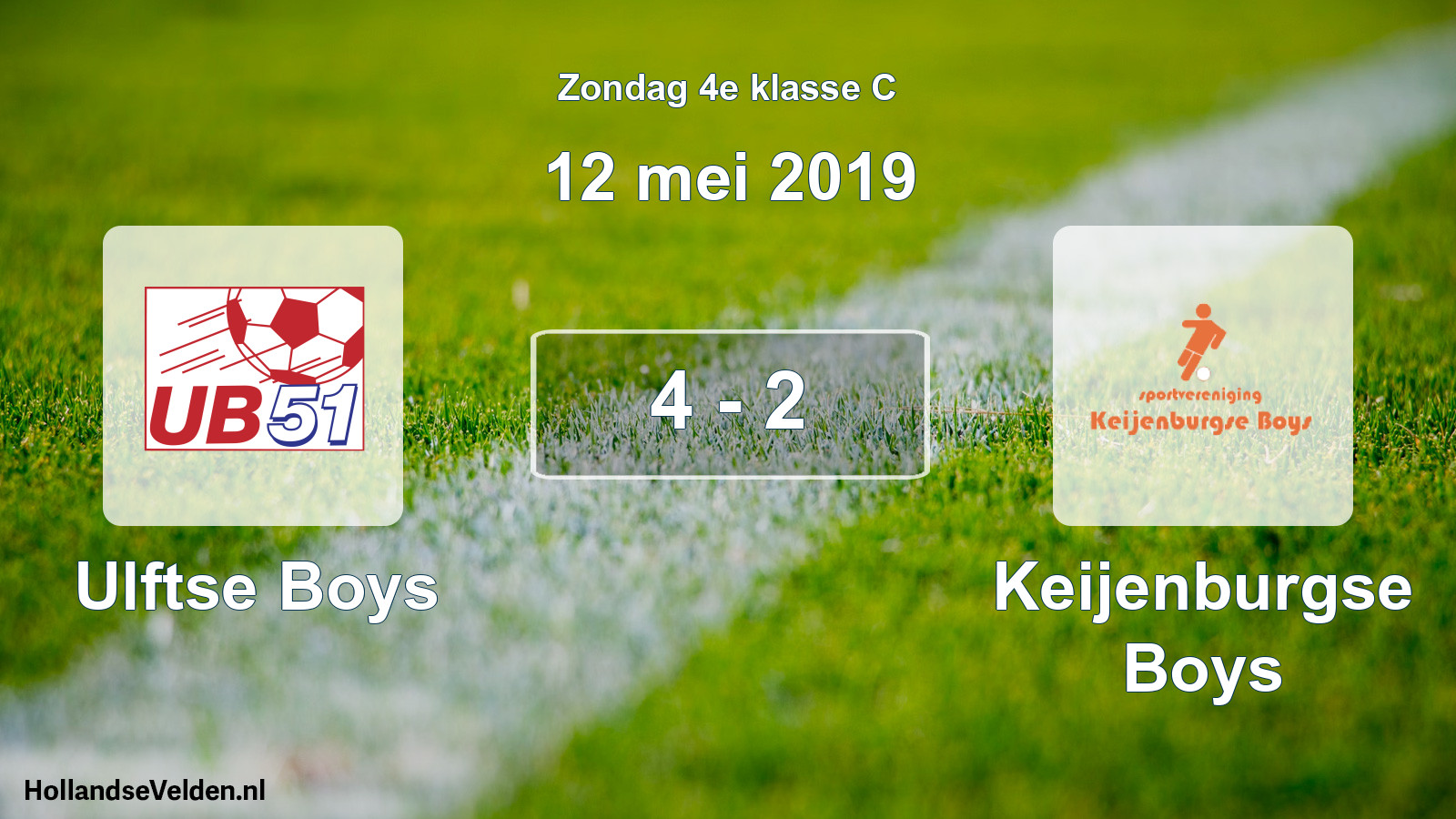 Total number of matches played: Ulftse Boys - Keijenburgse Boys 4 - 2 (12 May 2019)