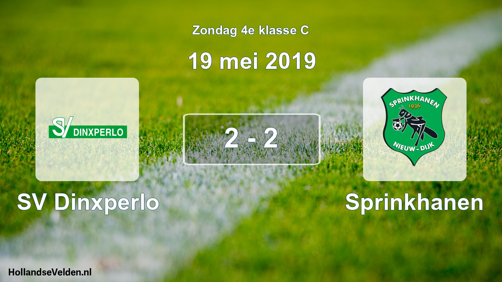Total number of matches played: SV Dinxperlo - Sprinkhanen 2 - 2 (19 May 2019)