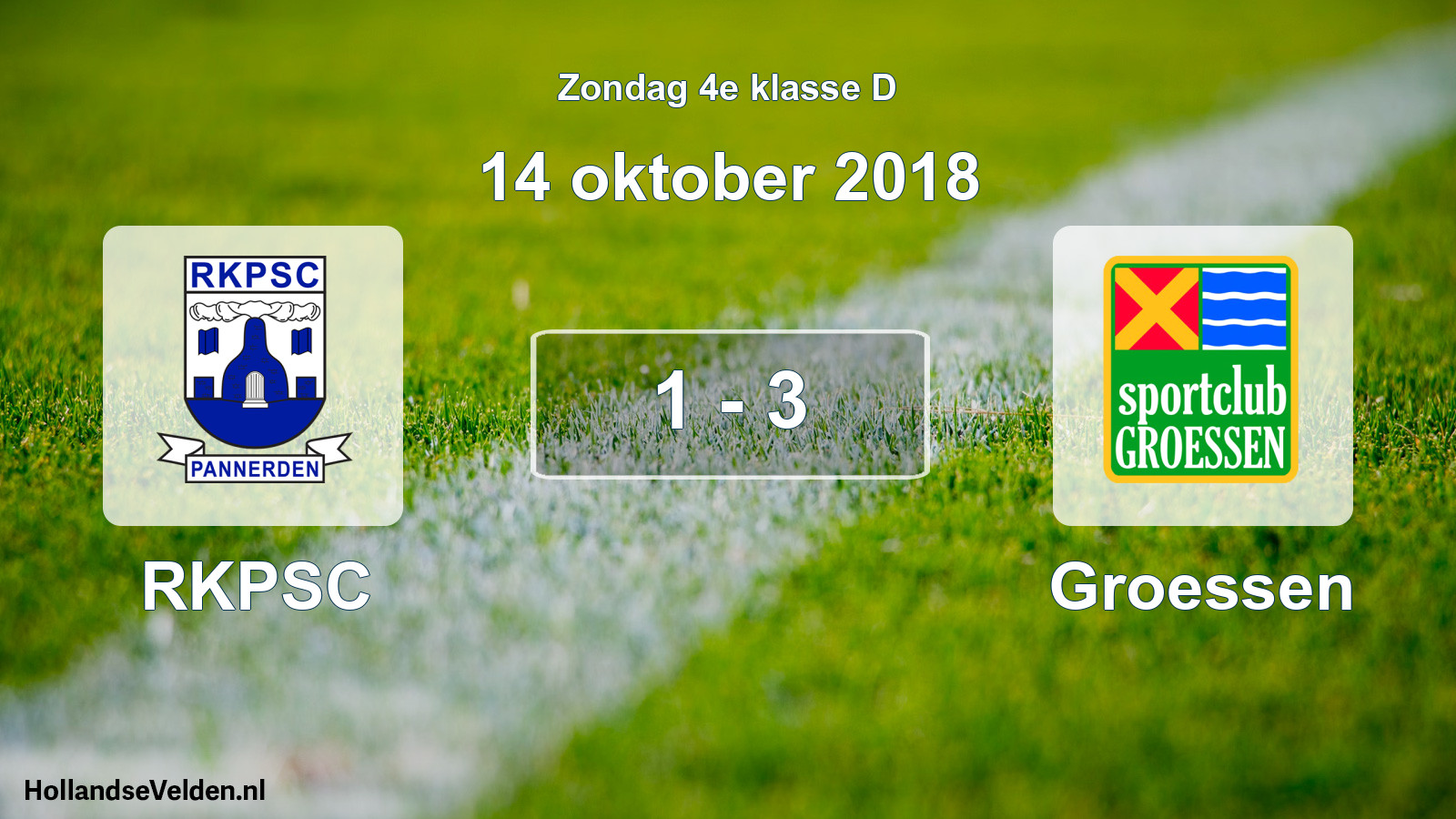Total number of matches played: RKPSC - Groessen 1 - 3 (14 October 2018)