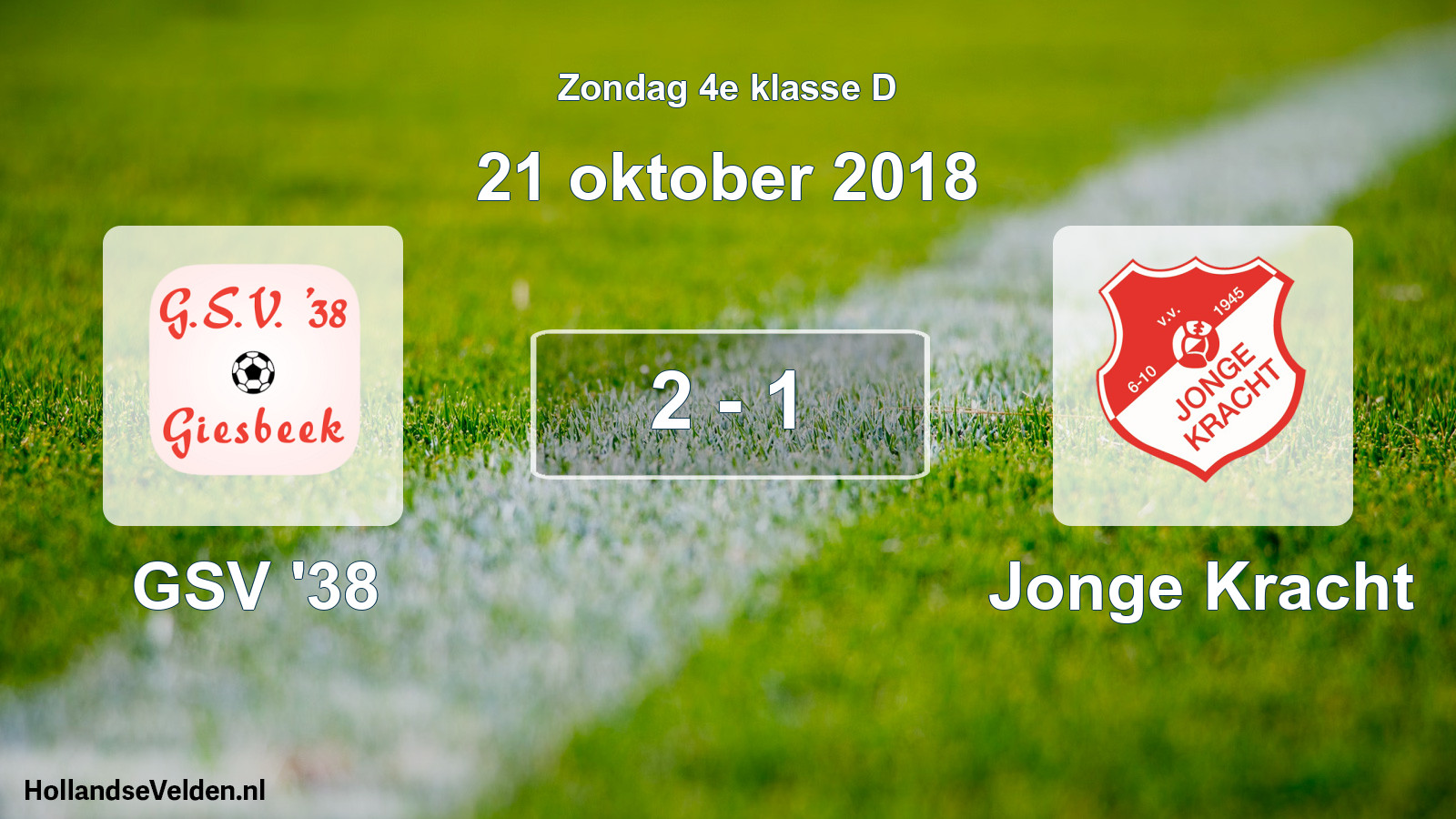 Total number of matches played: GSV '38 - Jonge Kracht 2 - 1 (21 October 2018)