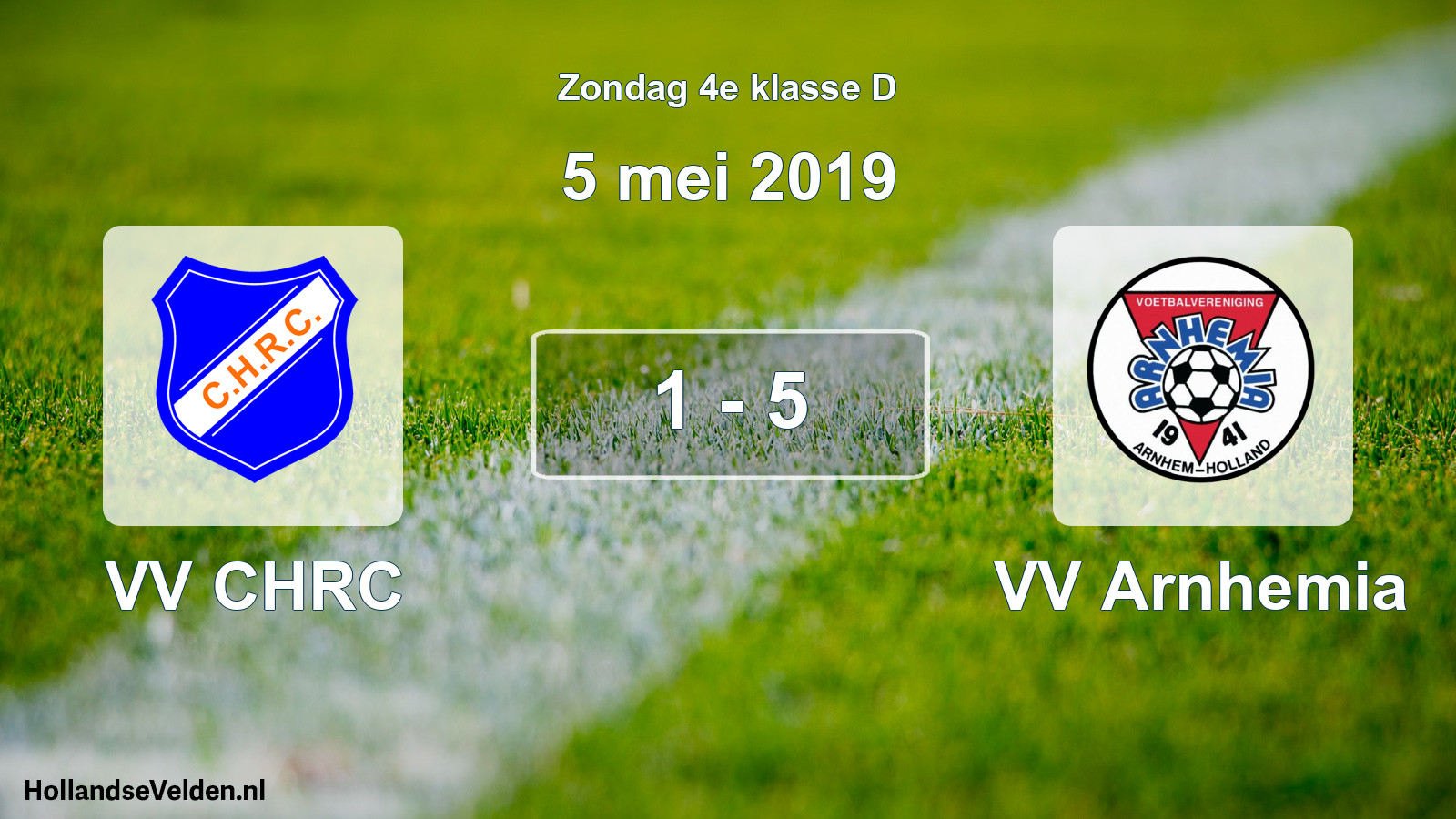 Total number of matches played: VV CHRC - VV Arnhemia 1 - 5 (5 May 2019)