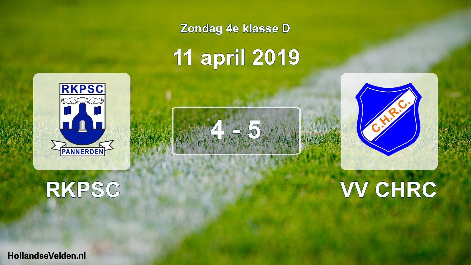 Total number of matches played: RKPSC - VV CHRC 4 - 5 (11 April 2019)