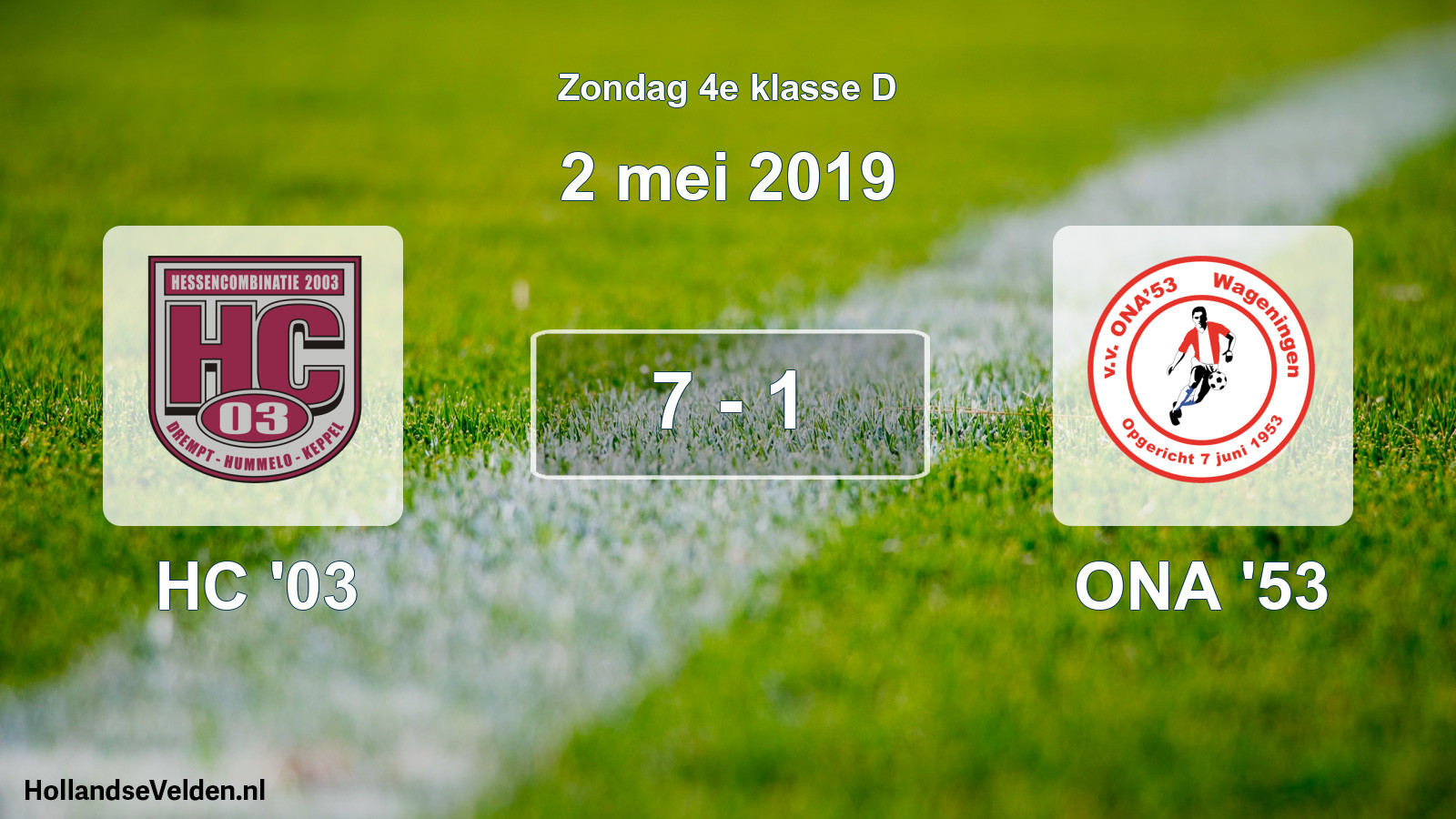Total number of matches played: HC '03 - ONA '53 7 - 1 (2 May 2019)