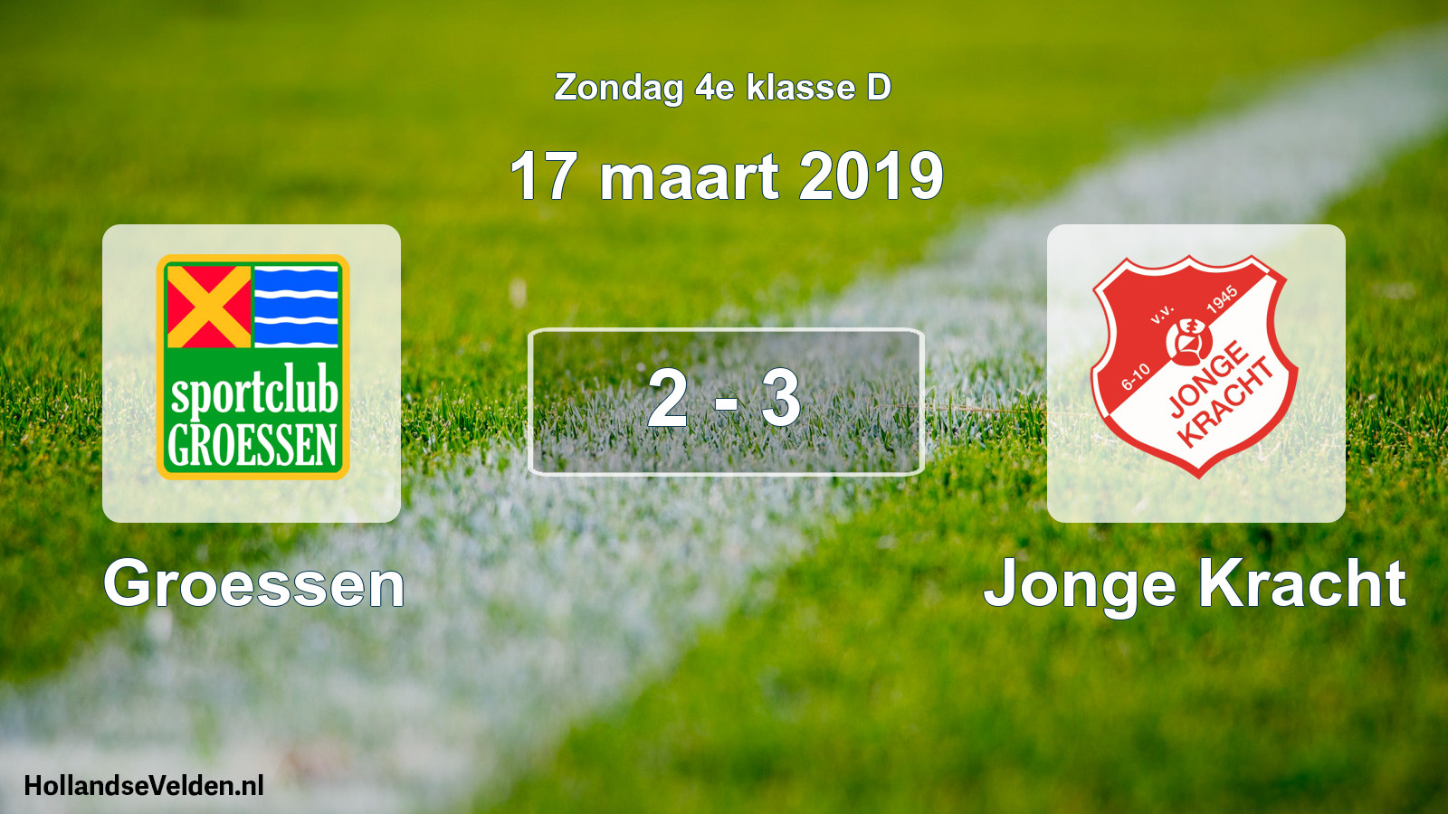 Total number of matches played: Groessen - Jonge Kracht 2 - 3 (17 March 2019)