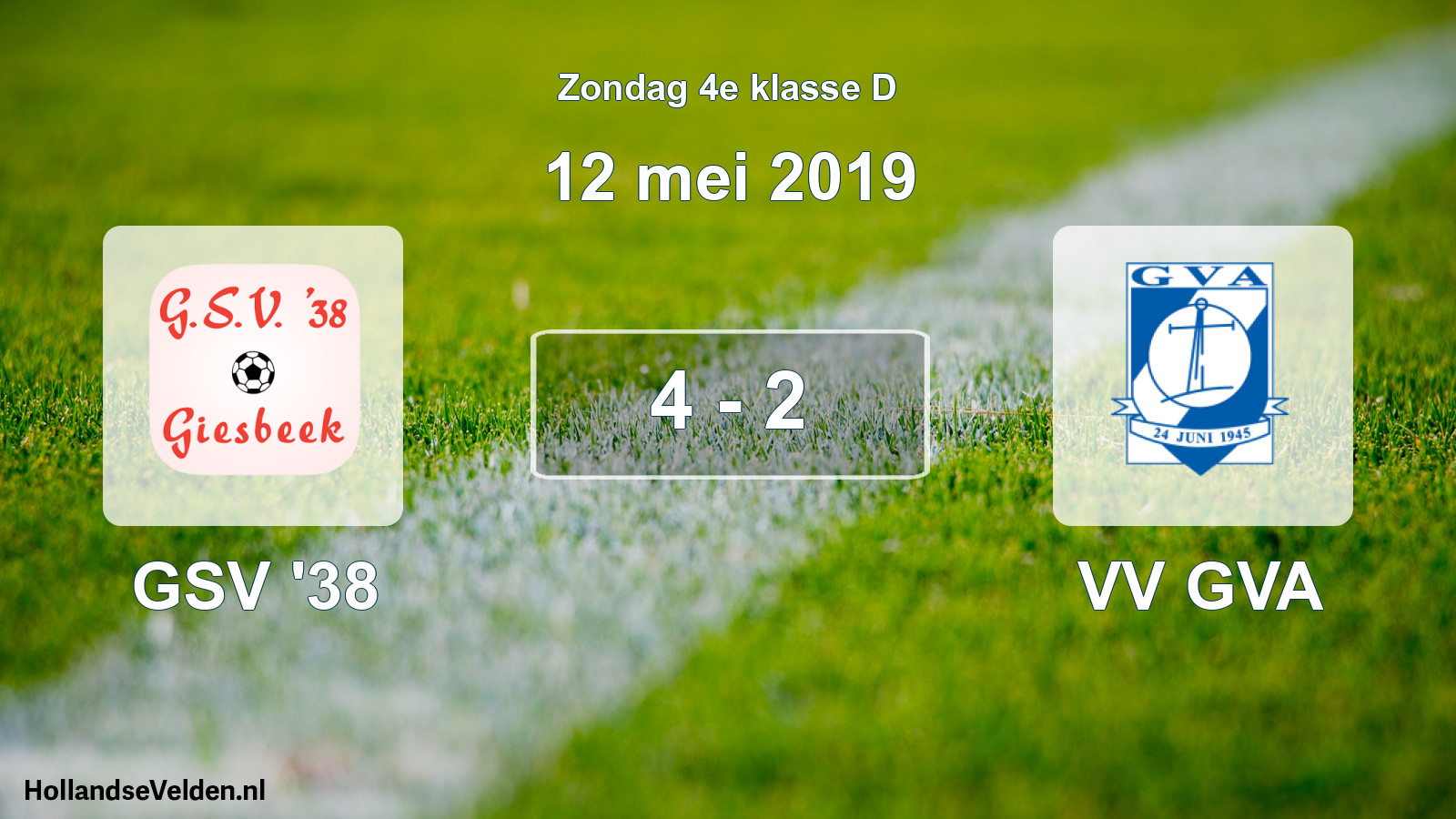 Total number of matches played: GSV '38 - VV GVA 4 - 2 (12 May 2019)