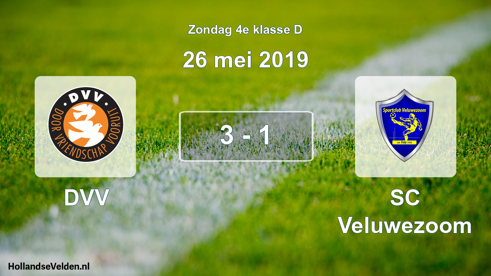 Total number of matches played: DVV - SC Veluwezoom 3 - 1 (26 May 2019)