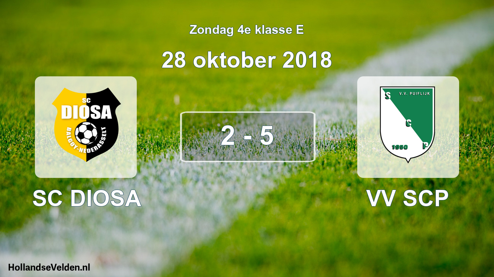 Total number of matches played: SC DIOSA - VV SCP 2 - 5 (28 October 2018)