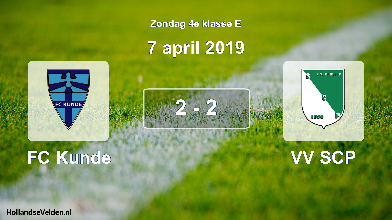 Total number of matches played: FC Kunde - VV SCP 2 - 2 (7 April 2019)