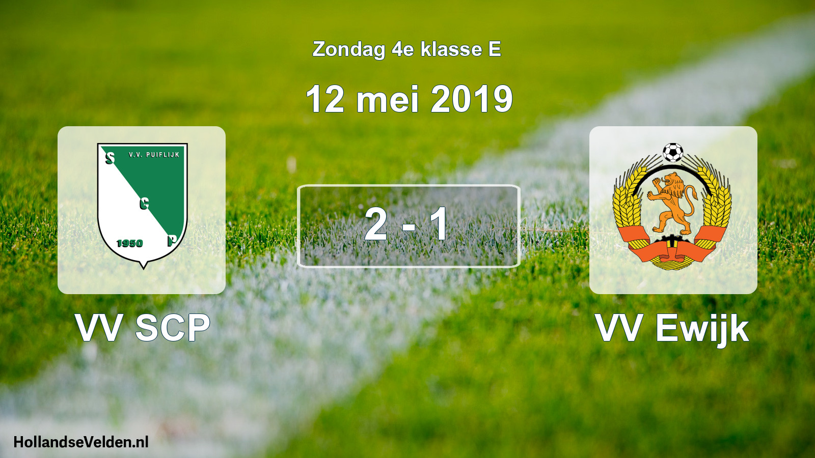 Total number of matches played: VV SCP - VV Ewijk 2 - 1 (12 May 2019)