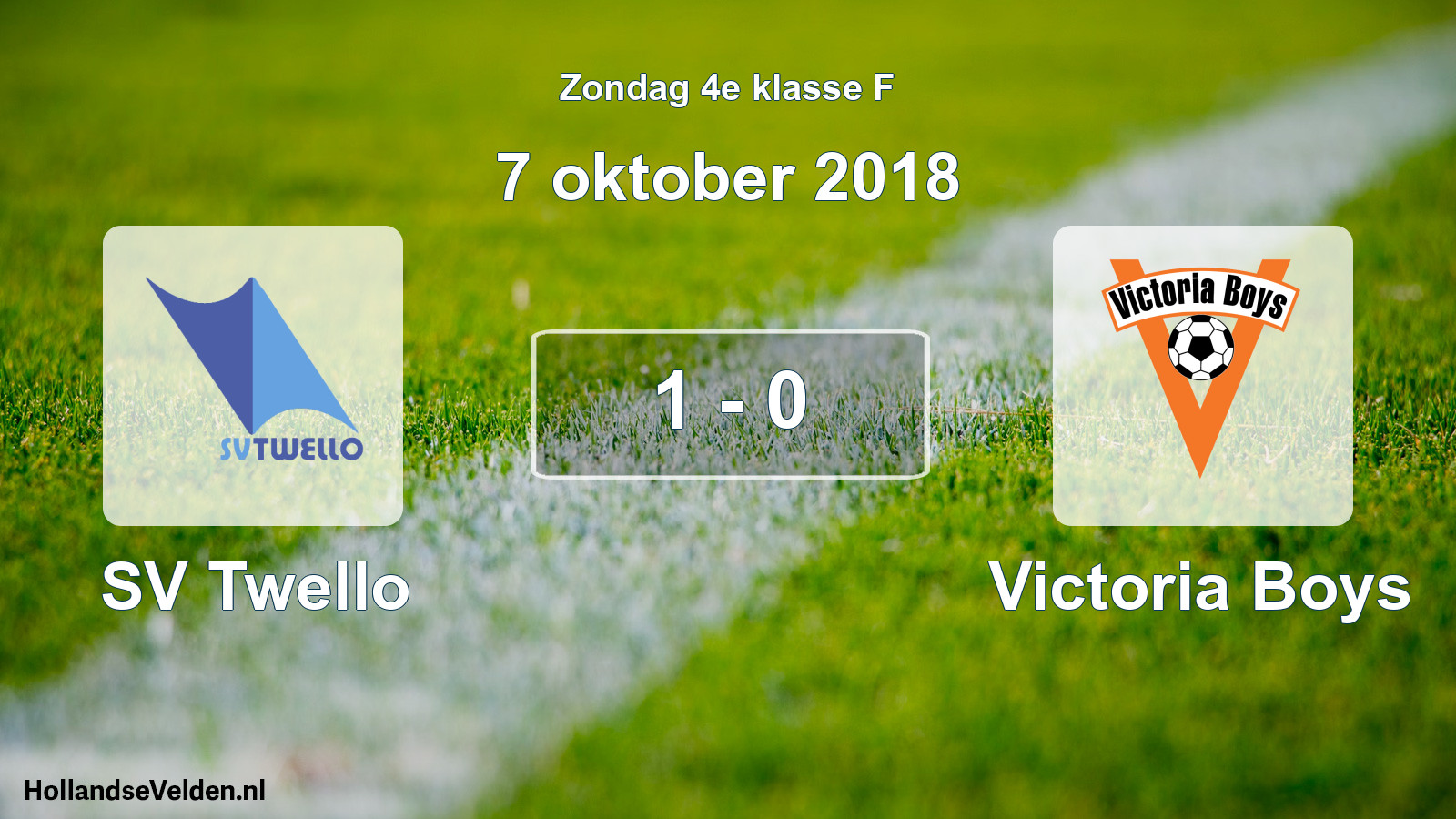 Total number of matches played: SV Twello - Victoria Boys 1 - 0 (7 October 2018)