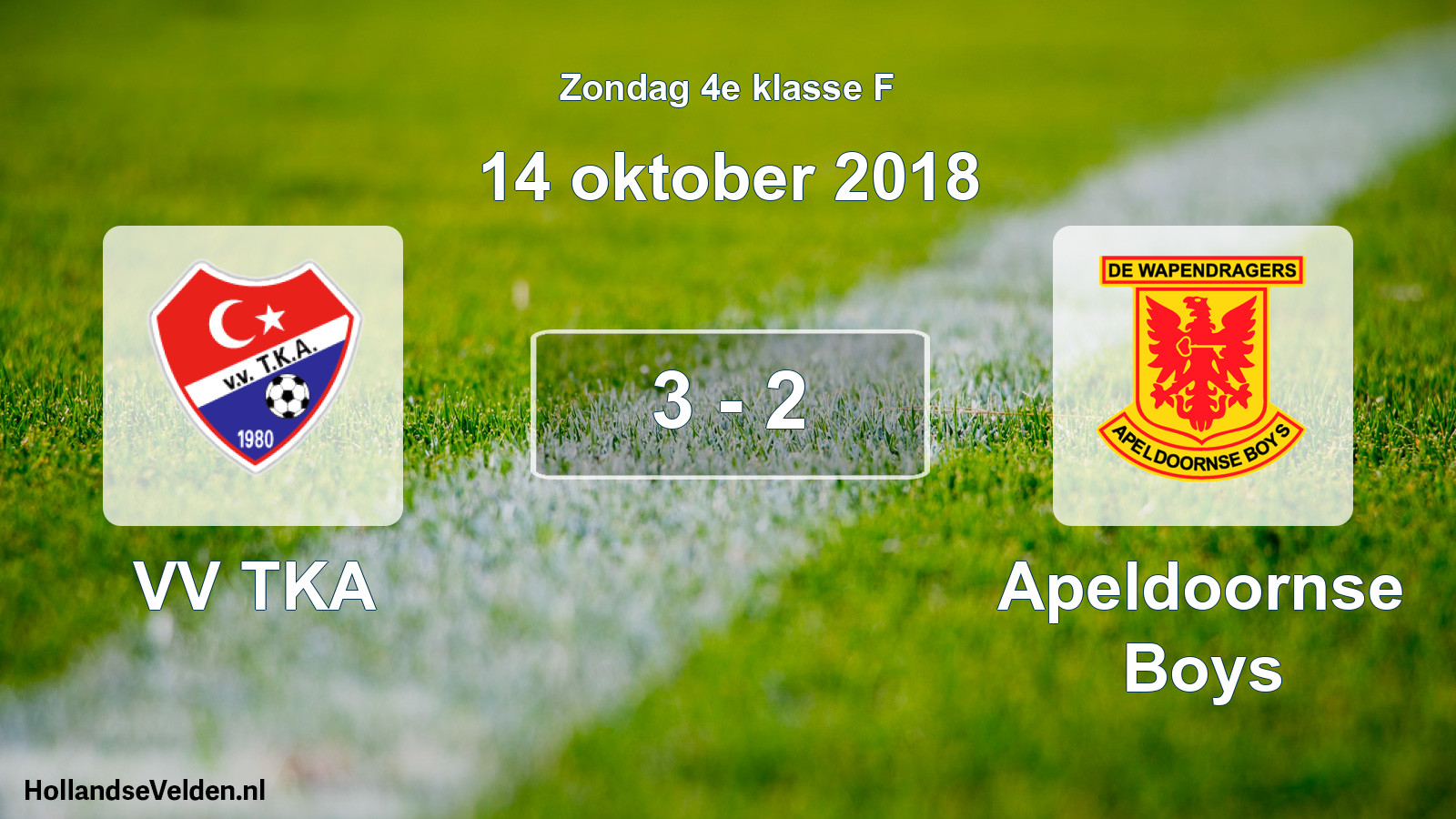 Total number of matches played: VV TKA - Apeldoornse Boys 3 - 2 (14 October 2018)