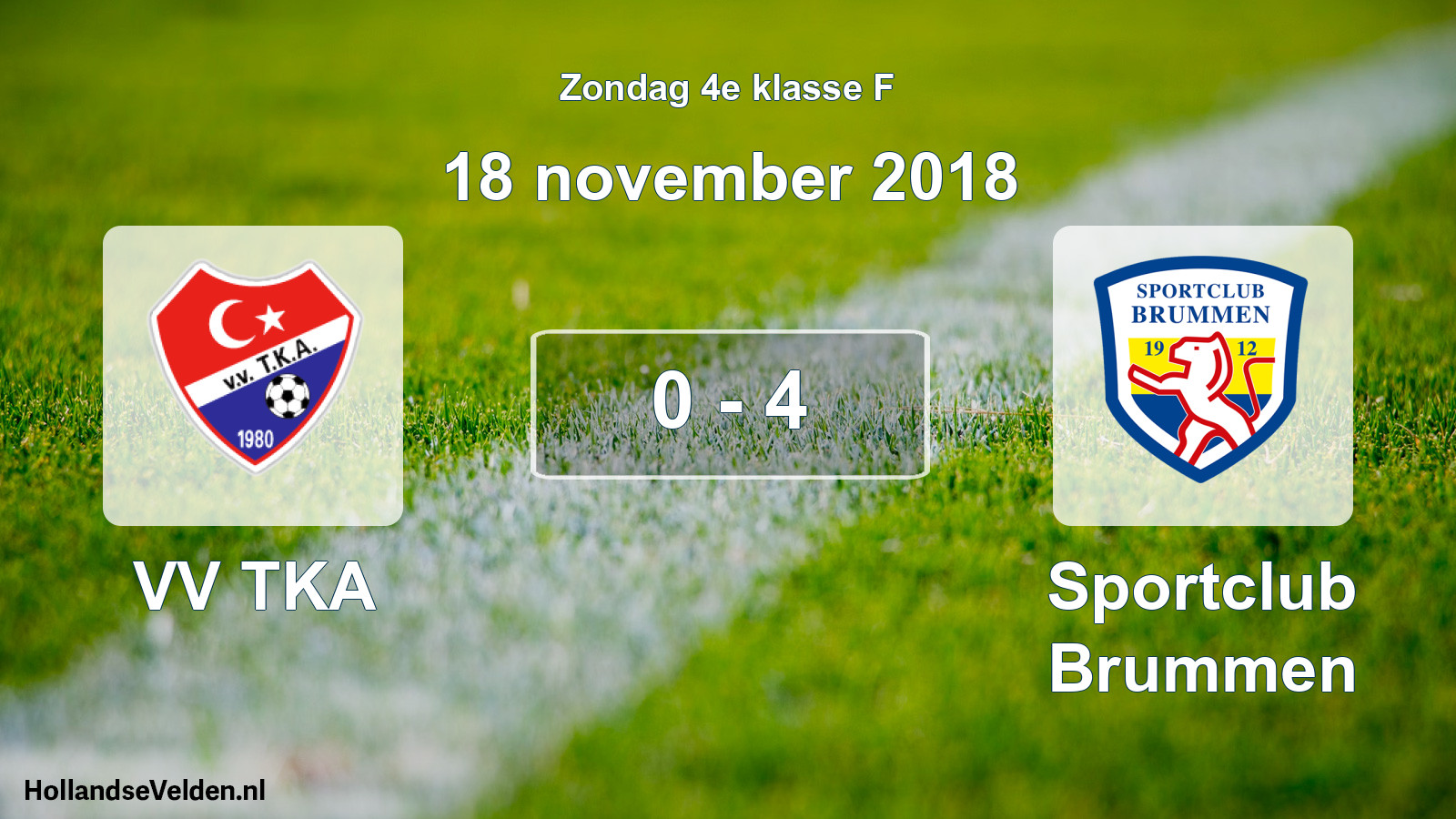 Total number of matches played: VV TKA - Sportclub Brummen 0 - 4 (18 November 2018)