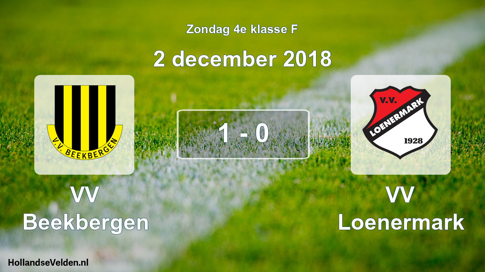 Total number of matches played: VV Beekbergen - VV Loenermark 1 - 0 (2 December 2018)
