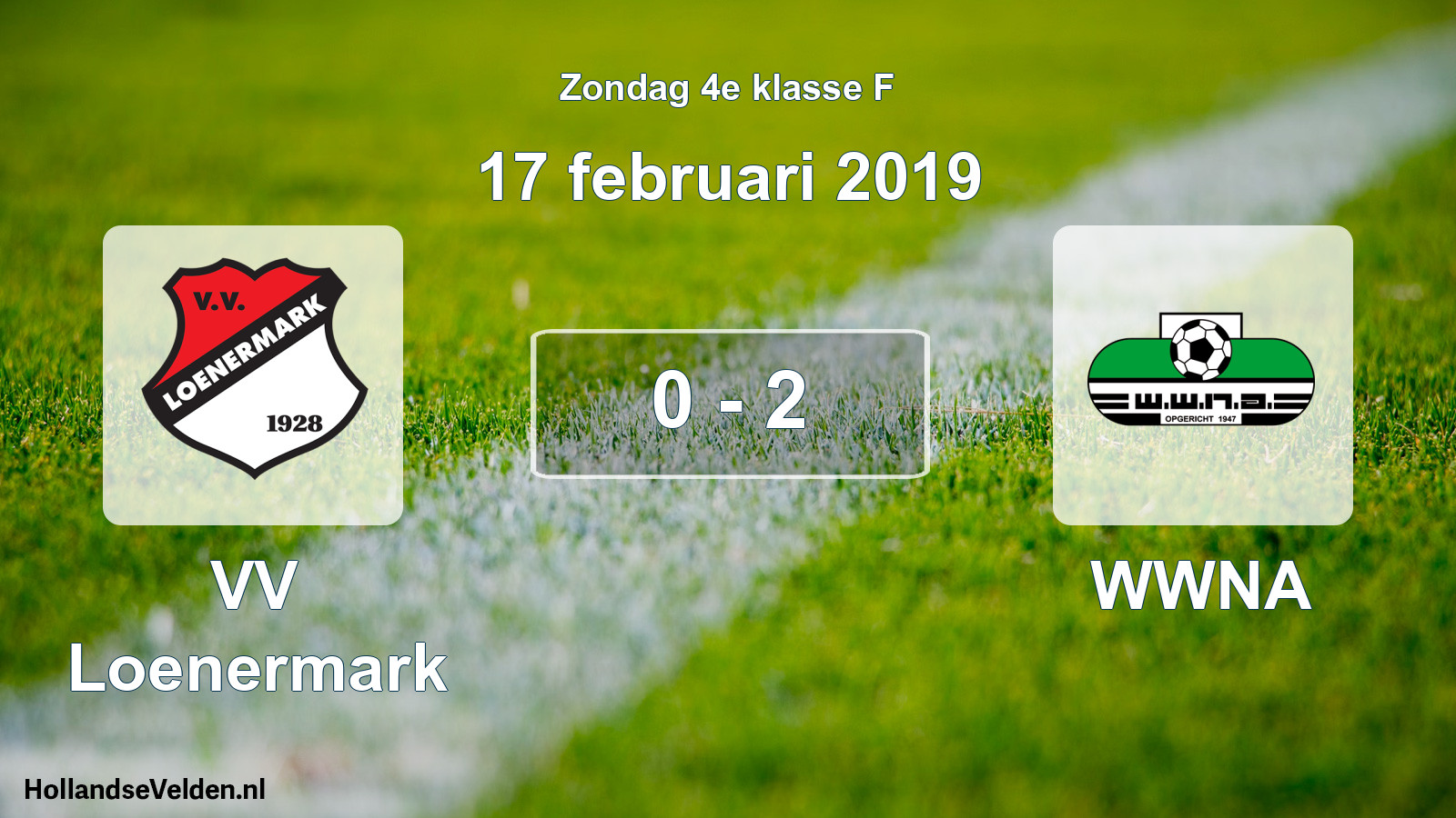 Total number of matches played: VV Loenermark - WWNA 0 - 2 (17 February 2019)