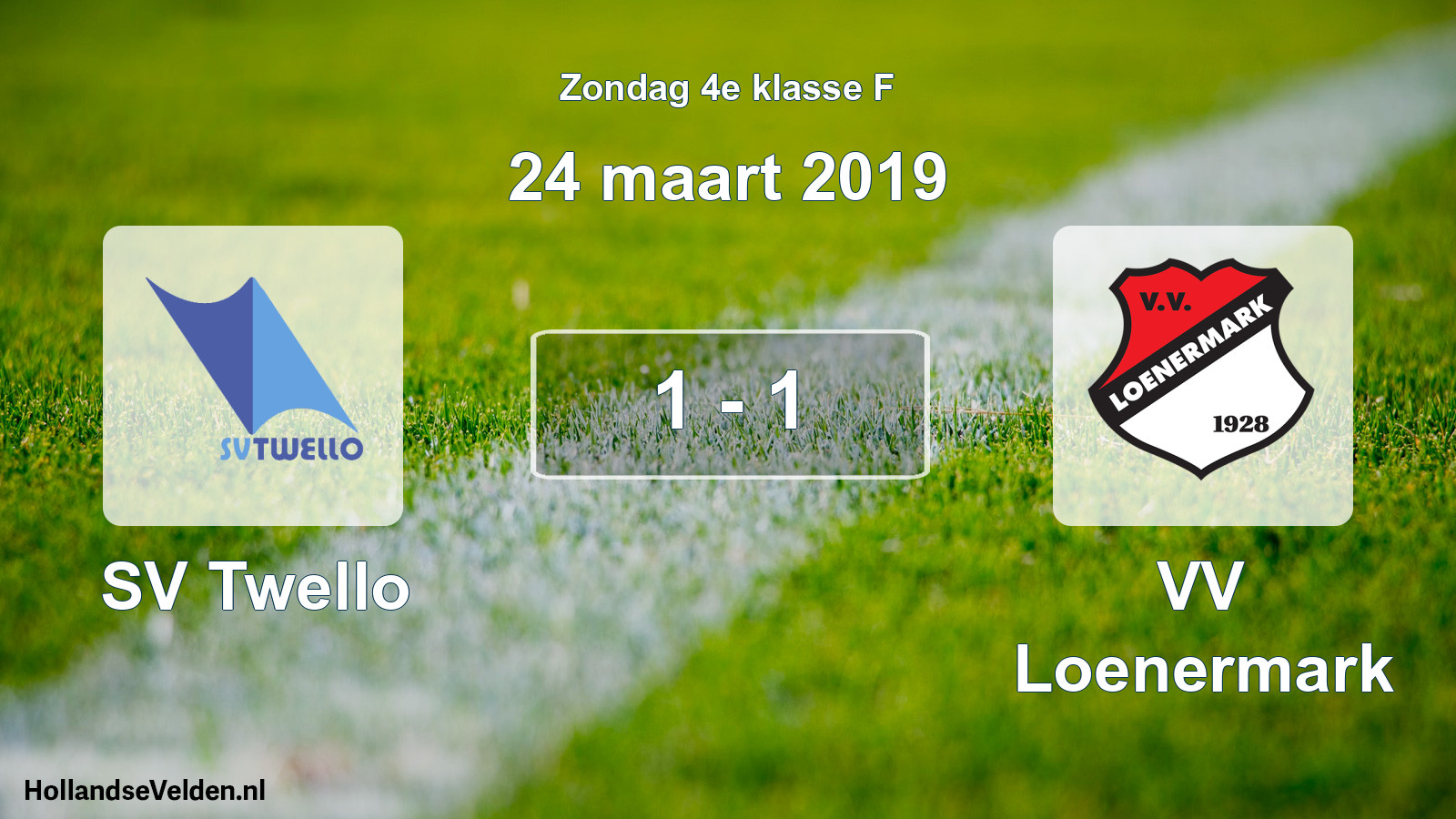 Total number of matches played: SV Twello - VV Loenermark 1 - 1 (24 March 2019)