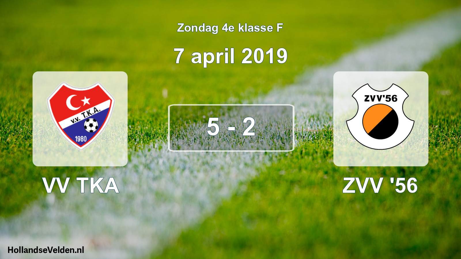Total number of matches played: VV TKA - ZVV '56 5 - 2 (7 April 2019)