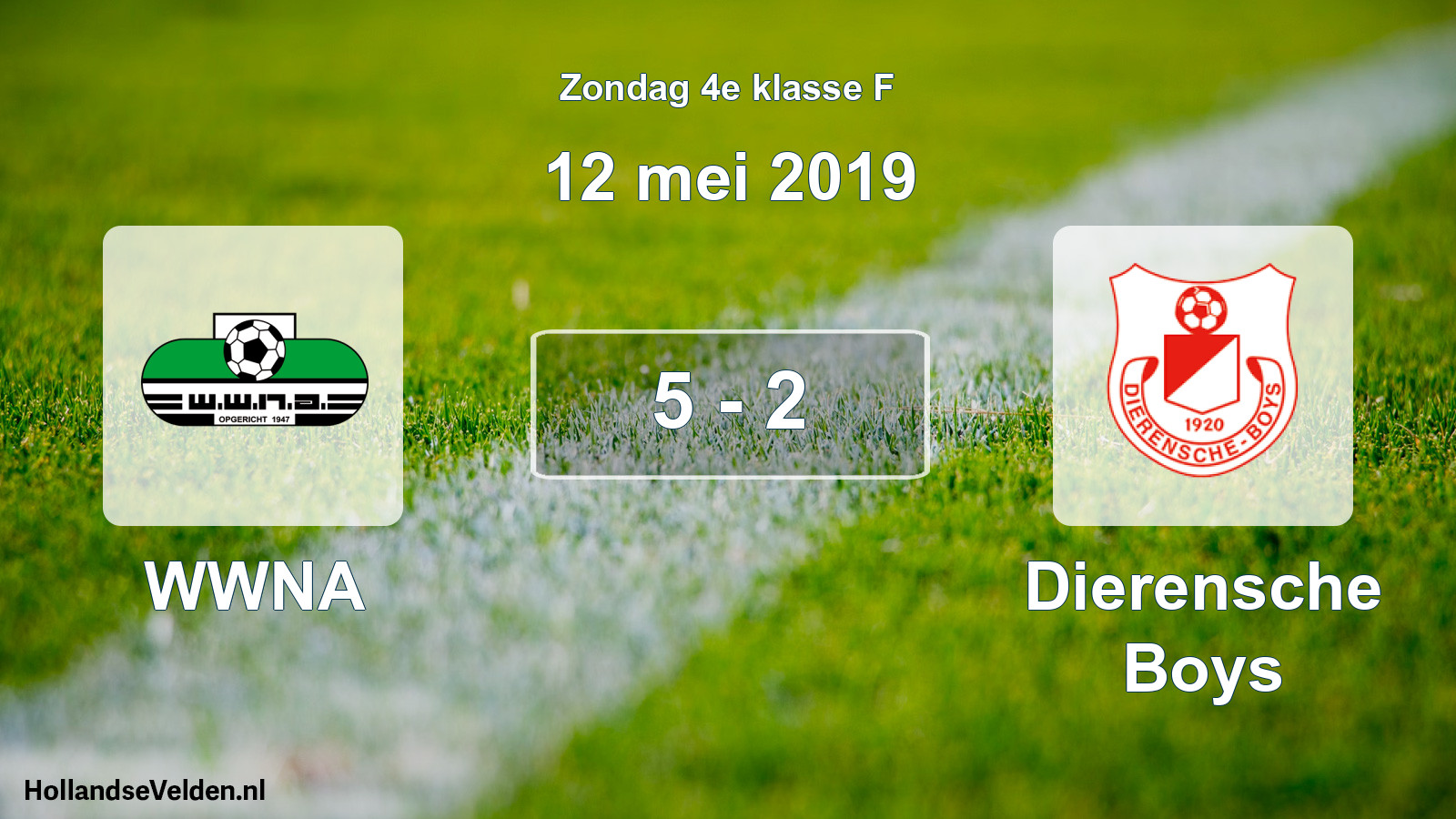 Total number of matches played: WWNA - Dierensche Boys 5 - 2 (12 May 2019)
