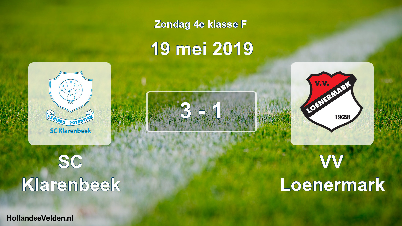 Total number of matches played: SC Klarenbeek - VV Loenermark 3 - 1 (19 May 2019)