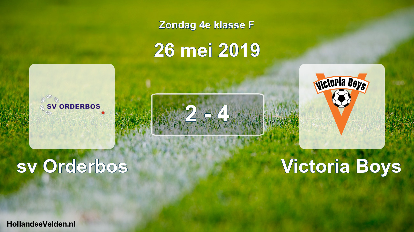 Total number of matches played: sv Orderbos - Victoria Boys 2 - 4 (26 May 2019)