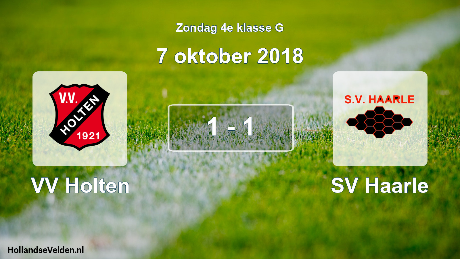 Total number of matches played: VV Holten - SV Haarle 1 - 1 (7 October 2018)