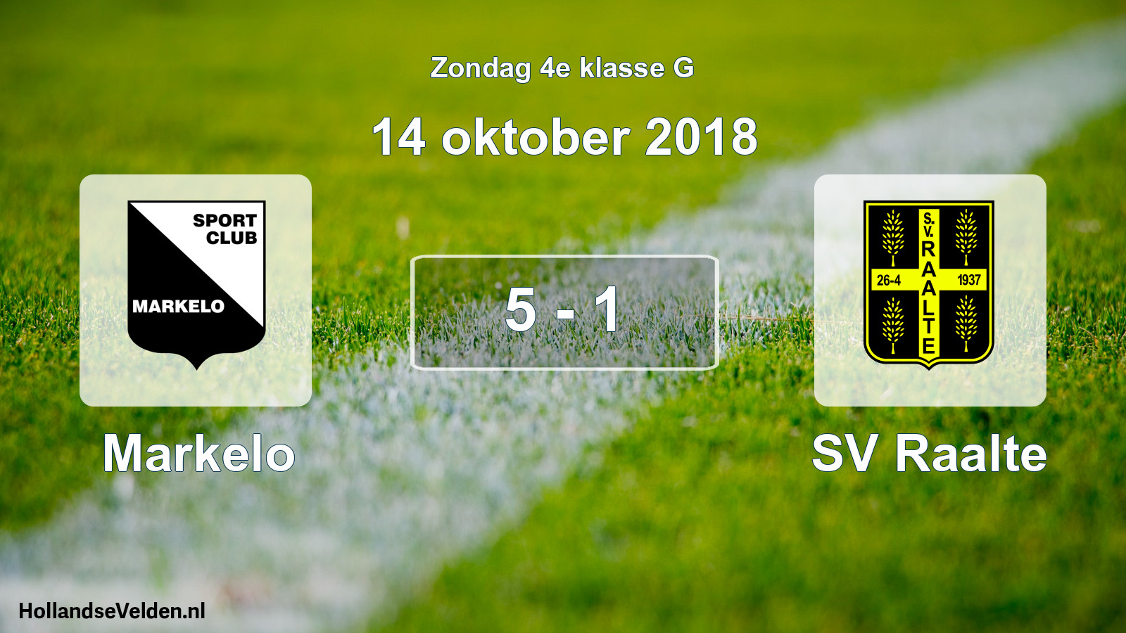 Total number of matches played: Markelo - SV Raalte 5 - 1 (14 October 2018)