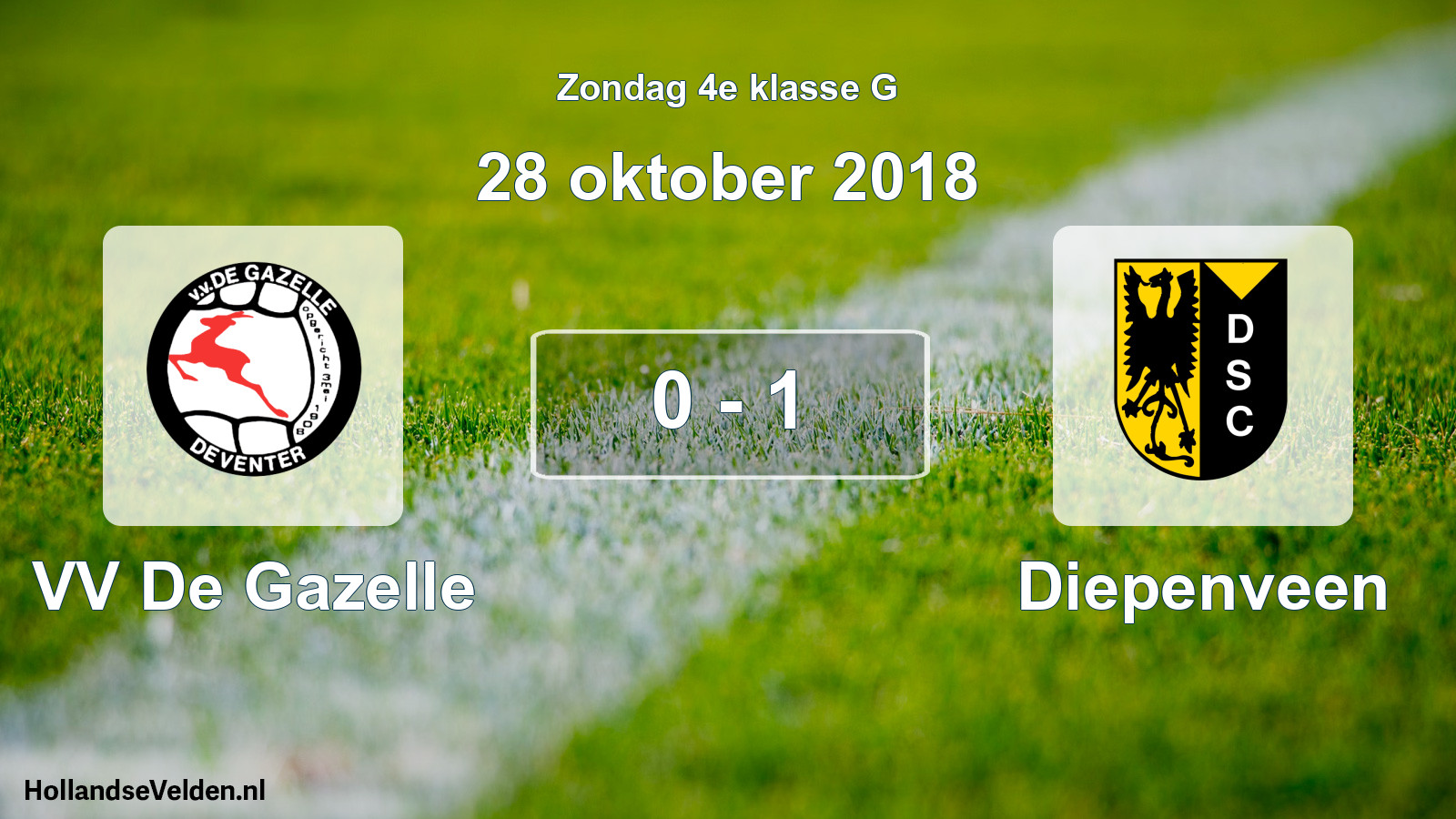 Total number of matches played: VV De Gazelle - Diepenveen 0 - 1 (28 October 2018)