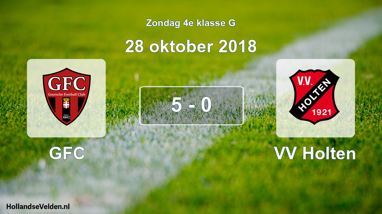 Total number of matches played: GFC - VV Holten 5 - 0 (28 October 2018)