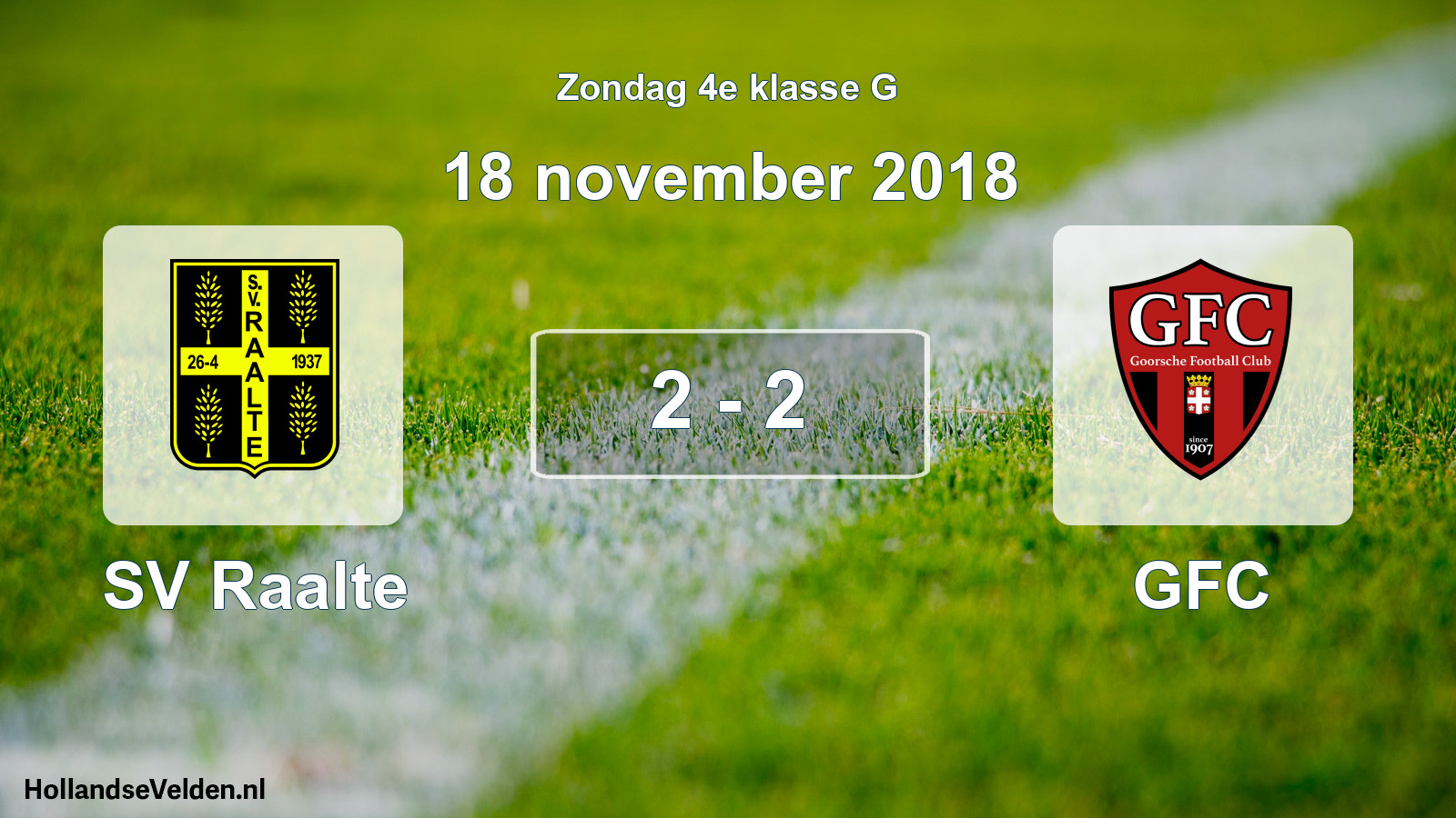 Total number of matches played: SV Raalte - GFC 2 - 2 (18 November 2018)