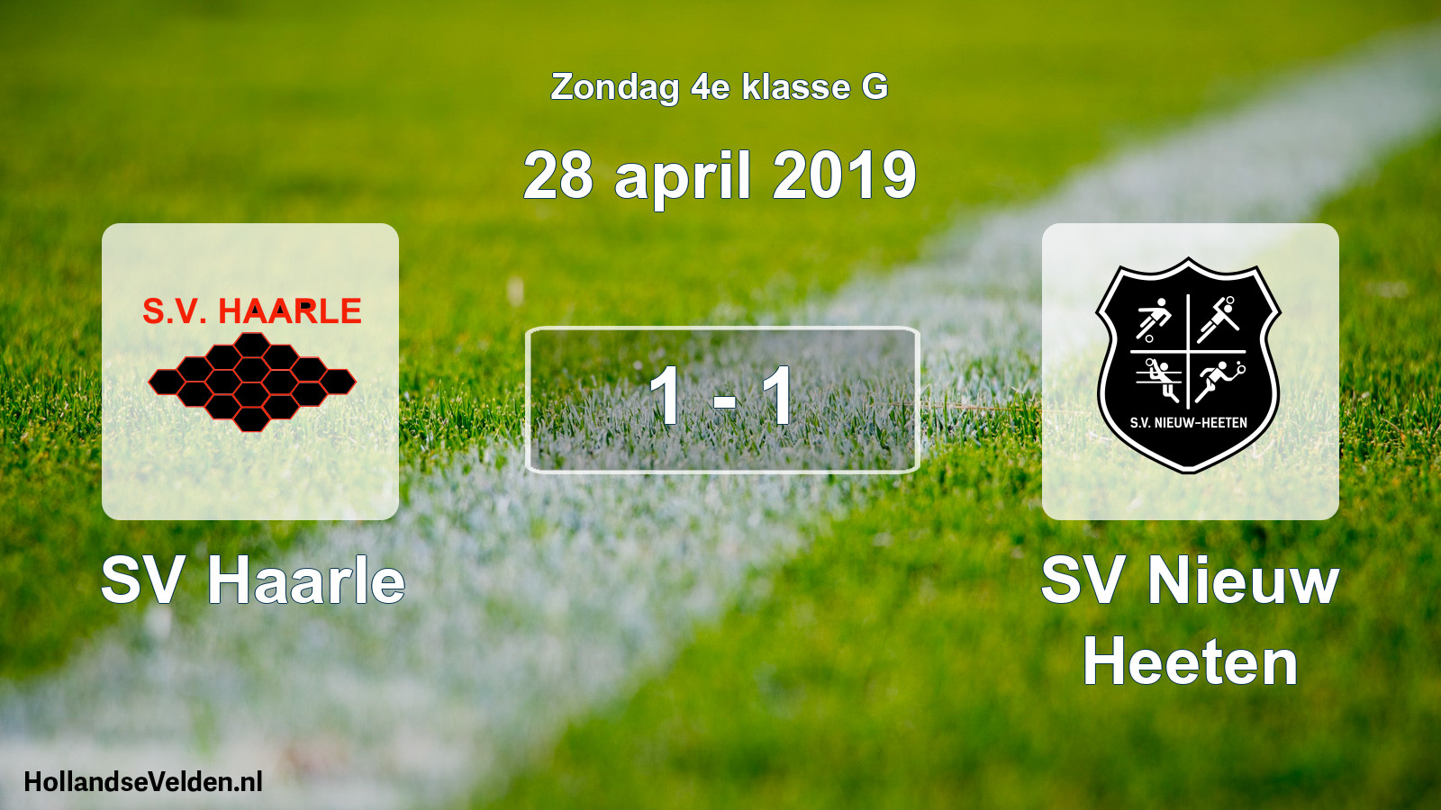 Total number of matches played: SV Haarle - SV Nieuw Heeten 1 - 1 (28 April 2019)