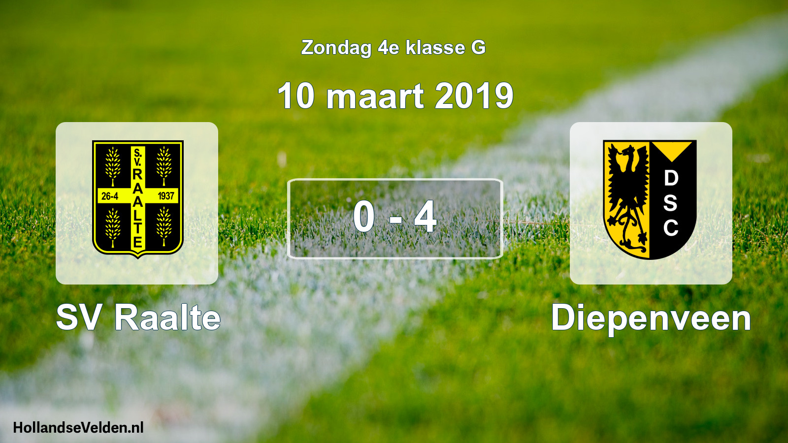 Total number of matches played: SV Raalte - Diepenveen 0 - 4 (10 March 2019)