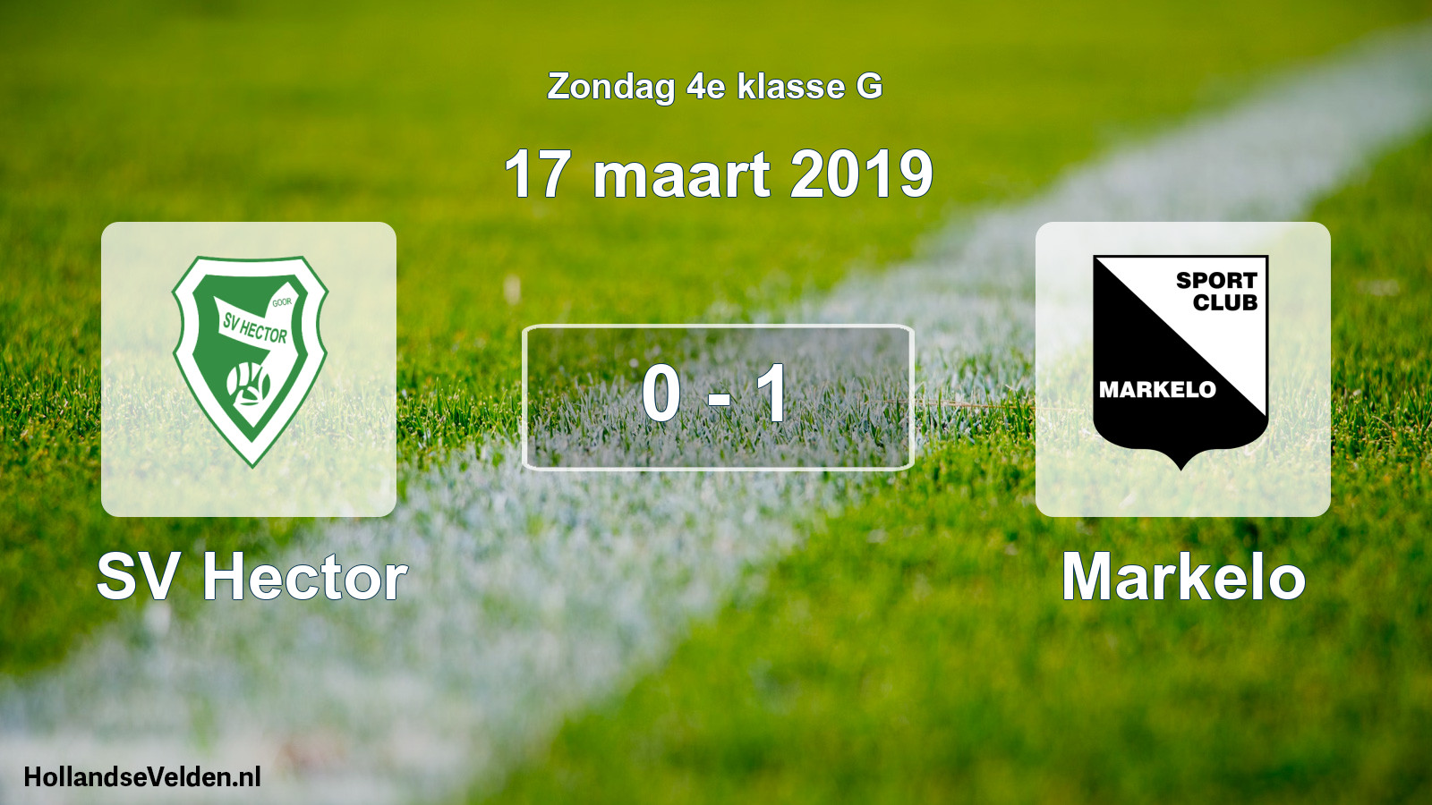 Total number of matches played: SV Hector - Markelo 0 - 1 (17 March 2019)