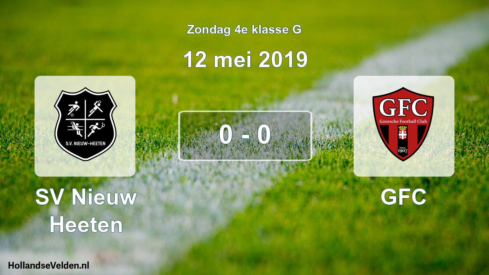 Total number of matches played: SV Nieuw Heeten - GFC 0 - 0 (12 May 2019)