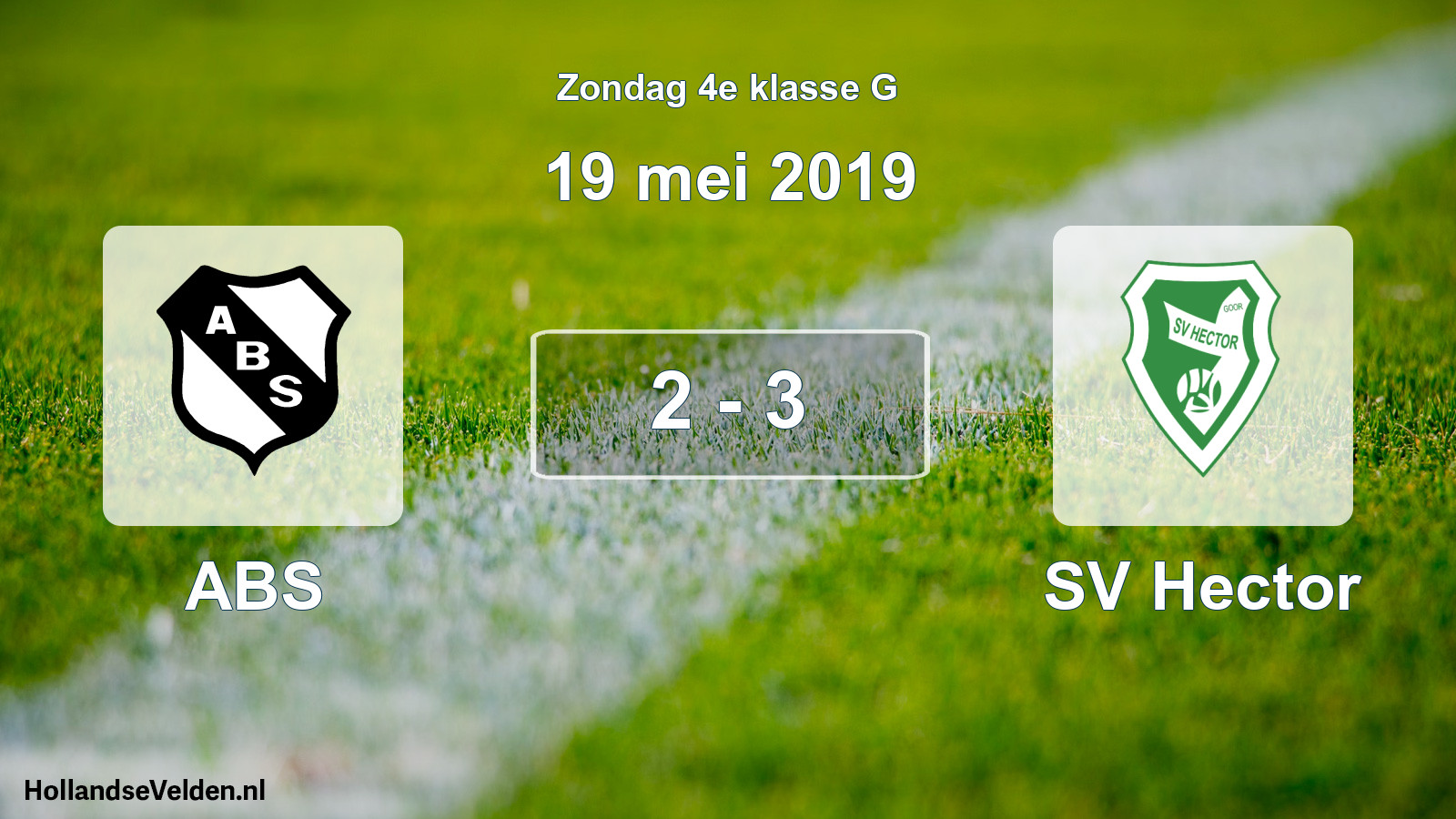 Total number of matches played: ABS - SV Hector 2 - 3 (19 May 2019)