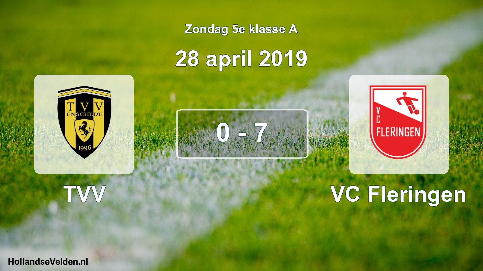 Total number of matches played: TVV - VC Fleringen 0 - 7 (28 April 2019)