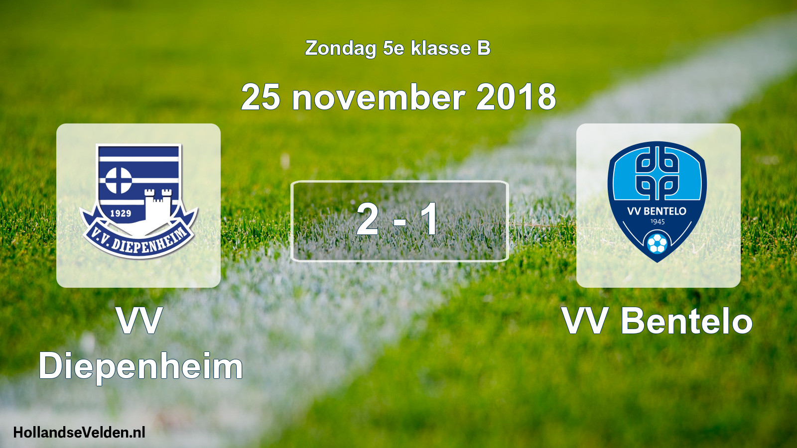 Total number of matches played: VV Diepenheim - VV Bentelo 2 - 1 (25 November 2018)