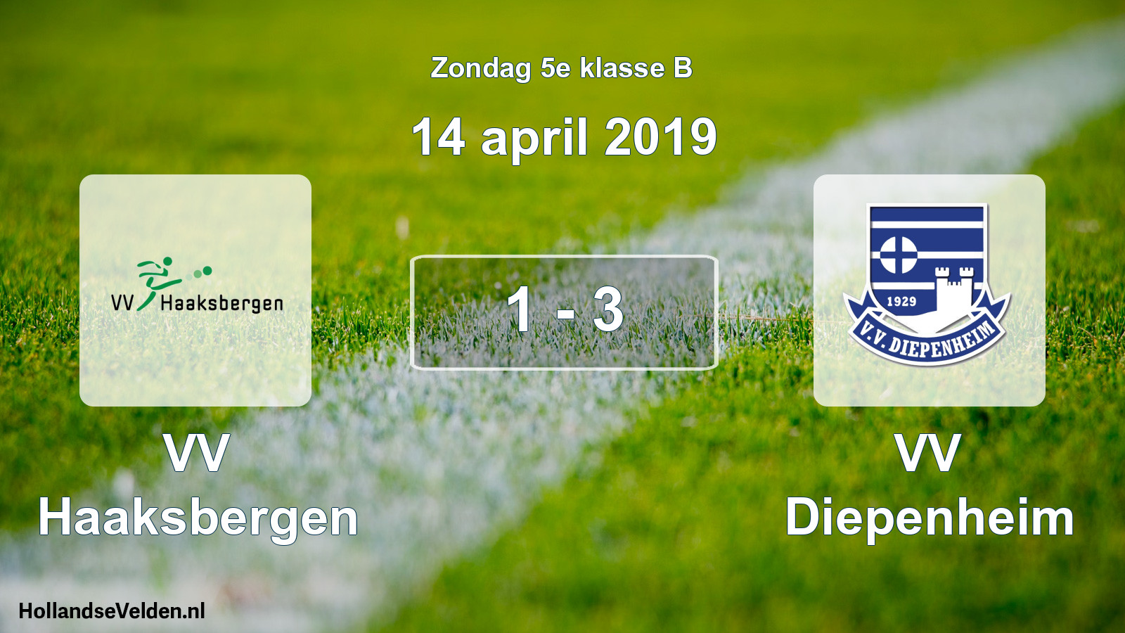 Total number of matches played: VV Haaksbergen - VV Diepenheim 1 - 3 (14 April 2019)