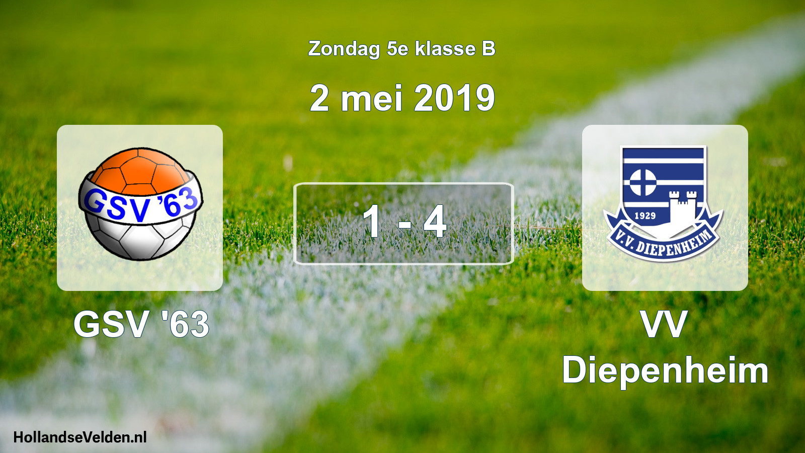 Total number of matches played: GSV '63 - VV Diepenheim 1 - 4 (2 May 2019)