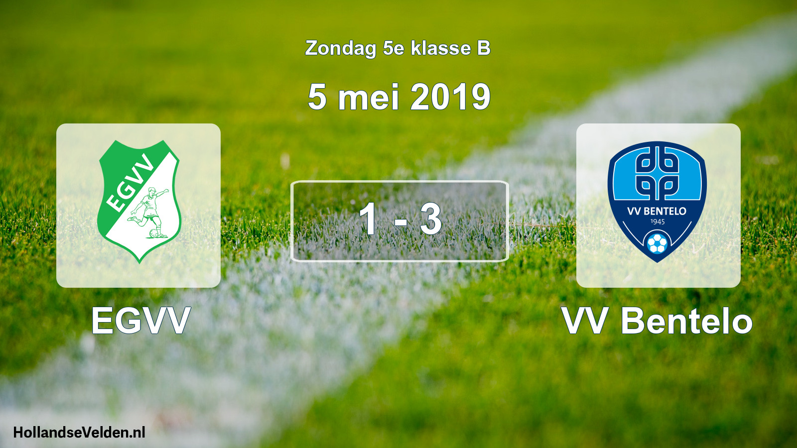 Total number of matches played: EGVV - VV Bentelo 1 - 3 (5 May 2019)